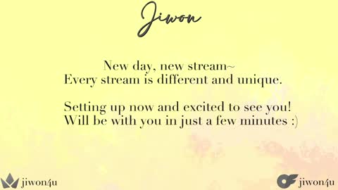 Jiwon online show from January 14, 10:17 am