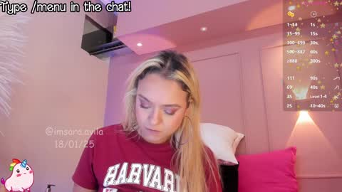 SaraAvila  online show from January 19, 7:58 pm