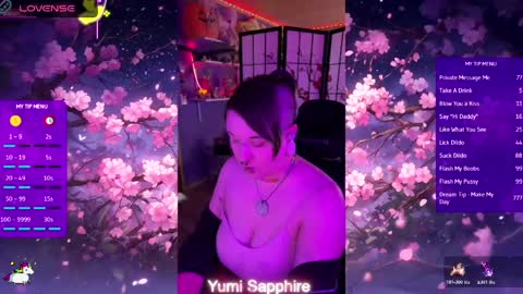 Yumi Sapphire online show from April 15, 6:30 pm