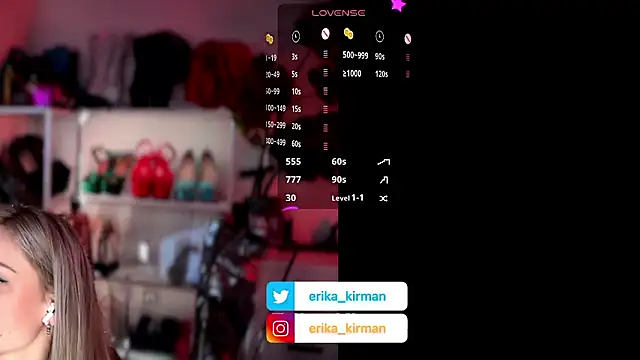 Erika Kirman online show from February 6, 1:03 pm